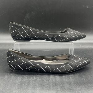 Libby Edelman Roscoe studded flats womens 9.5 black casual formal office
